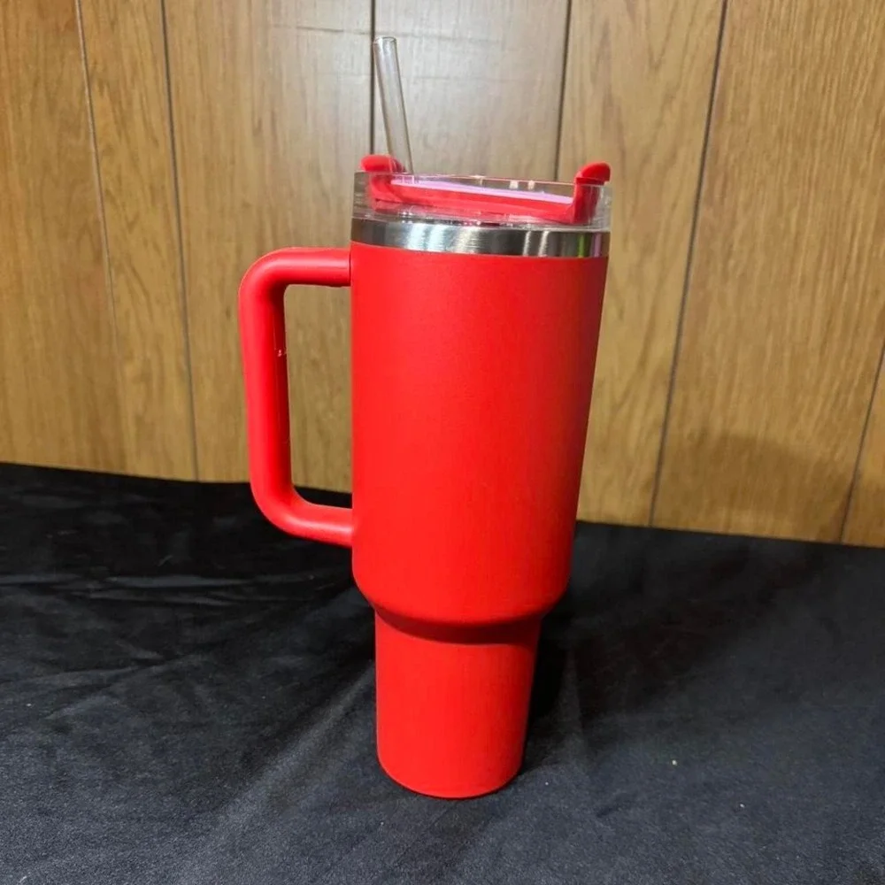 Red‎ Valentine's Day Edition Stanley 40 oz insulated mug with straw